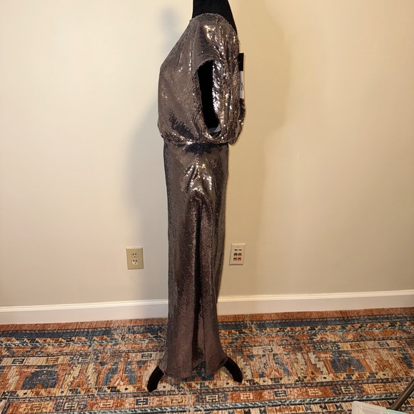 Zara Long Maxi Sequin Dress with scooped back - Picture 10 of 12